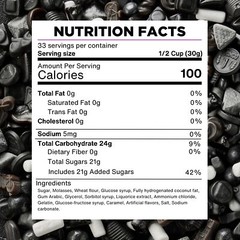 Licorice in 1 Kilo/ 2.2lb Bag – Venco Griotten Soft Sugar Coated Square Shape…