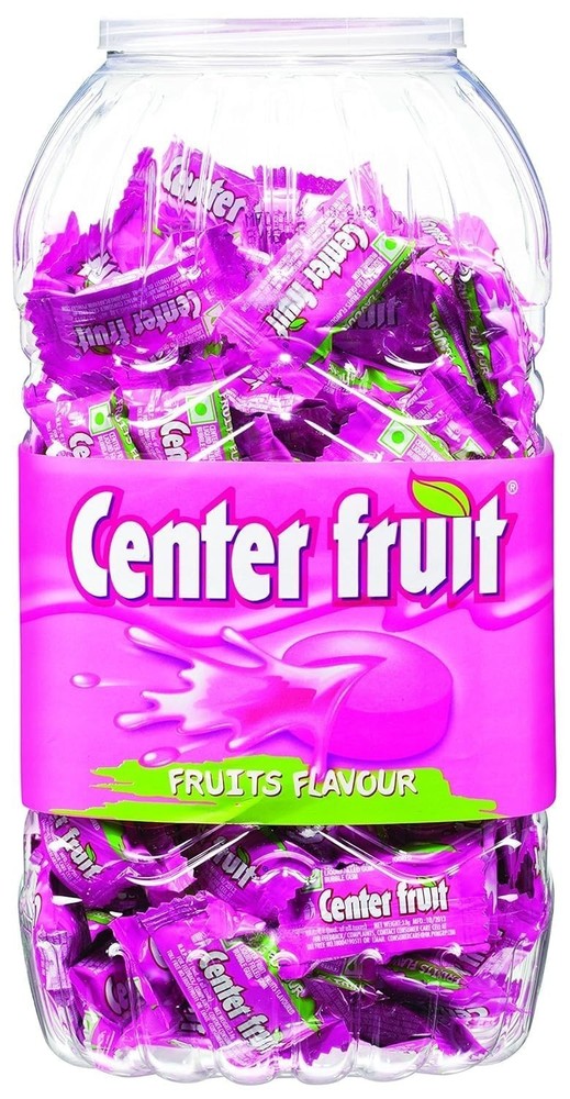 Center Fruit Bubble Gum Jar 595.2g | Fruity Flavour Chewing Gum 186 Pieces