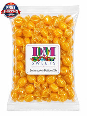 Butterscotch Buttons Candy – 2 Lb Bulk of Classic Hard Sweets, Individually Wrap