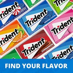 Trident Perfect Peppermint Sugar Free Gum, 12 Packs of 14 Pieces (168 Total