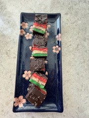 Keto Rainbow Cookies * Keto Italian Rainbow Cookies * 0 net carbs per cookie *