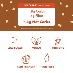 Keto Chocolate Hazelnut Wafer Cookies, Non-GMO, Low Carb, Vegan, 16 Count