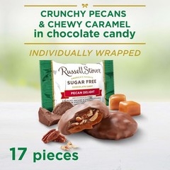 Individually Wrapped Sugar Free Milk Chocolate Pecan Delights – 10 oz Bag