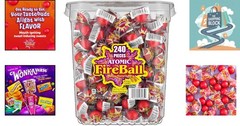 Atomic Fireballs Cinnamon Hard Candy 240 pcs, Individually Wrapped, 64.8oz