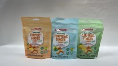 Turmeric Ginger Hard Candy 3pack 3 Flavors, Lemon ,orange, And Mango. Sugar Free
