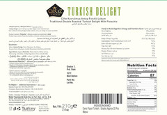 Cerez Pazari Turkish Delight Pistachio Candy, Gourmet Premium Vegan Sweets Smal