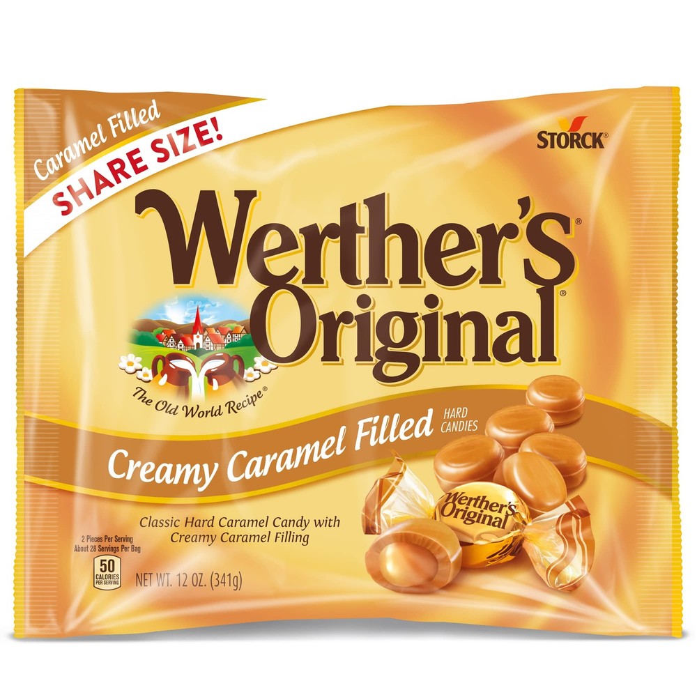 Werther’s Original Creamy Caramel Filled Candy, 12 Ounce (Pack of 1), Cream