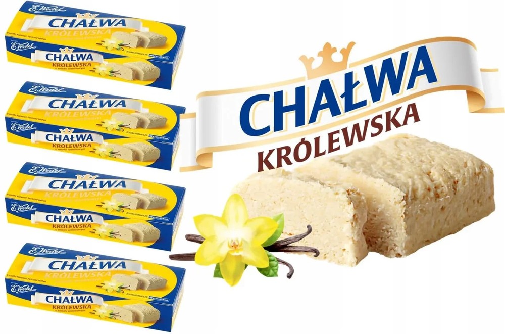 4 x Wedel Royal Chalwa – Halva Sesame Vanilla Flavor 4 x 250 g / 8.8 oz