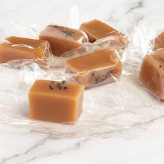 Homemade Black Lava Sea Salt Caramels ½ lb. Gift Box with Personalized Notecard