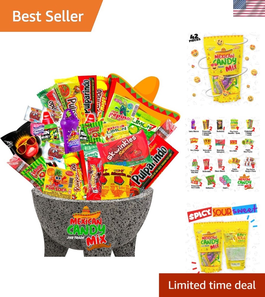 Authentic Mexican Candy Mix – 42 Best Sellers in Spicy, Sweet & Sour Variety