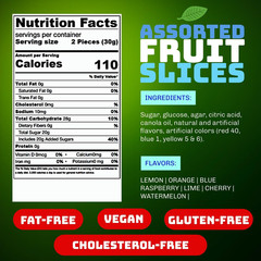 Assorted Fruit Slices | Candy Fruit Jelly | Vegan Gluten Free