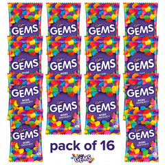 Cadbury Gems 16 Packs (7.9g each), Perfect Choice for Gifting