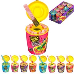 Juicy Drop Gummy Dip ‘N Stix, Sweet Gummy Sticks w Sour Dipping Gel, 8 Pack