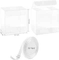 100 PCS Individual Clear Chocolate Coverd Oreos Cookie Boxes 2.17″ x2.17″ x1….