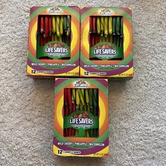 3 x Life Savers Christmas Candy Canes | 36 Total WildCherry Pineapple Watermelon