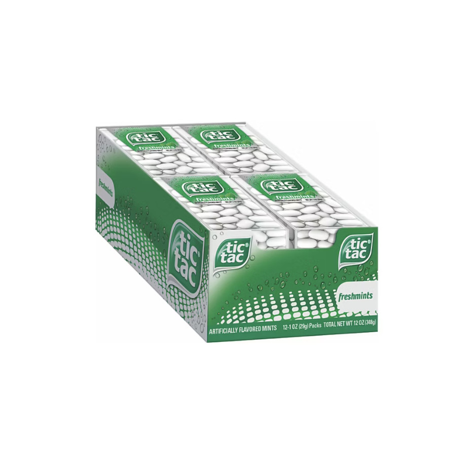 Tic Tac Freshmint Breath Mints, On-The-Go Refreshment, 12 pk./1 oz Free Shipping
