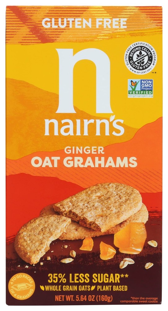 Nairn’s Stem Ginger Oat Grahams Cookie, 24.79 x 8.79 x 33.20 cm, Natural