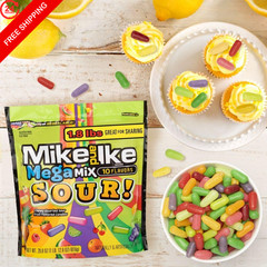 Mike and Ike, Mega Mix Sour, 28.8 Ounce (Pack of 1), Multicolor
