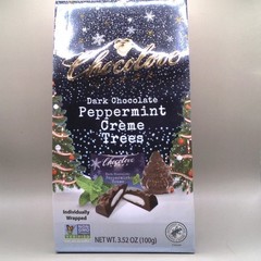 Chocolove Dark Chocolate Peppermint Creme Trees 3.52 oz 100g Holiday Candy Bag