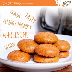 Homefree Mini Ginger Snap Cookies, Gluten Free, Nut 5 Ounce (Pack of 1), 0