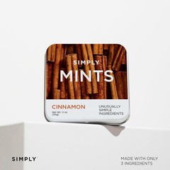 Simply Mints Cinnamon Breath Mints 1.1oz Tin 6 Pack Aspartame Free