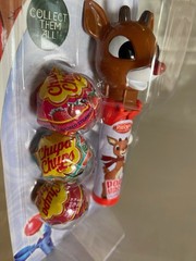 Rudolph Pop Ups! Lollipop Filled With Chupa Chups by Flix Candy, NEW/SEALED