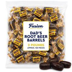 Dad’S Root Beer Barrels Hard Candy – 2 Pounds Bulk Bag (Approx 100 Count) – Old
