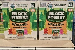 1-pk Black Forest Organic Candy, Gummy Bears, 65 Pouches 3.2lbs Assorted Flavors