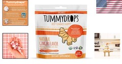 Organic Ginger Drops Resealable Bag 33 Count Delicious Gluten Free Treats