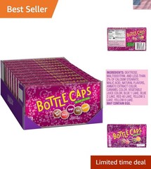 Bottle Caps Fizzy Hard Candy – Nostalgic 5oz Theater Box Pack of 10