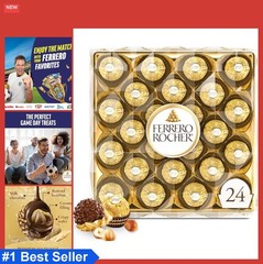 Hazelnut Milk Chocolate Gift Box 24 Count 10.6 oz Gourmet Truffles Individually