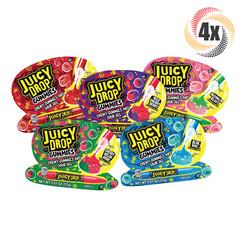 4x Packs Juicy Drop Chewy Gummies & Sour Gel Assorted Flavors Candy 2oz