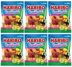 6 HARIBO TROPIFRUTTI Assorted Fruit Flavor Gummi Candies 175g 6.17oz