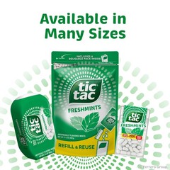 Tic Tac Freshmints, On-the-Go Breath Mints, 1.7 Ounce (Pack of 12), White