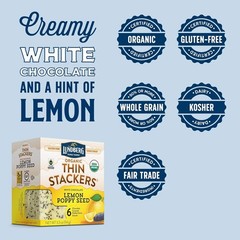 Lundberg Organic White Chocolate Thin Stackers 3.3 oz White Chocolate Lemon