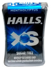 Halls XS Mentholyptus Sugar Free Mints Strong Menthol Cooling Candy Fresh Breath