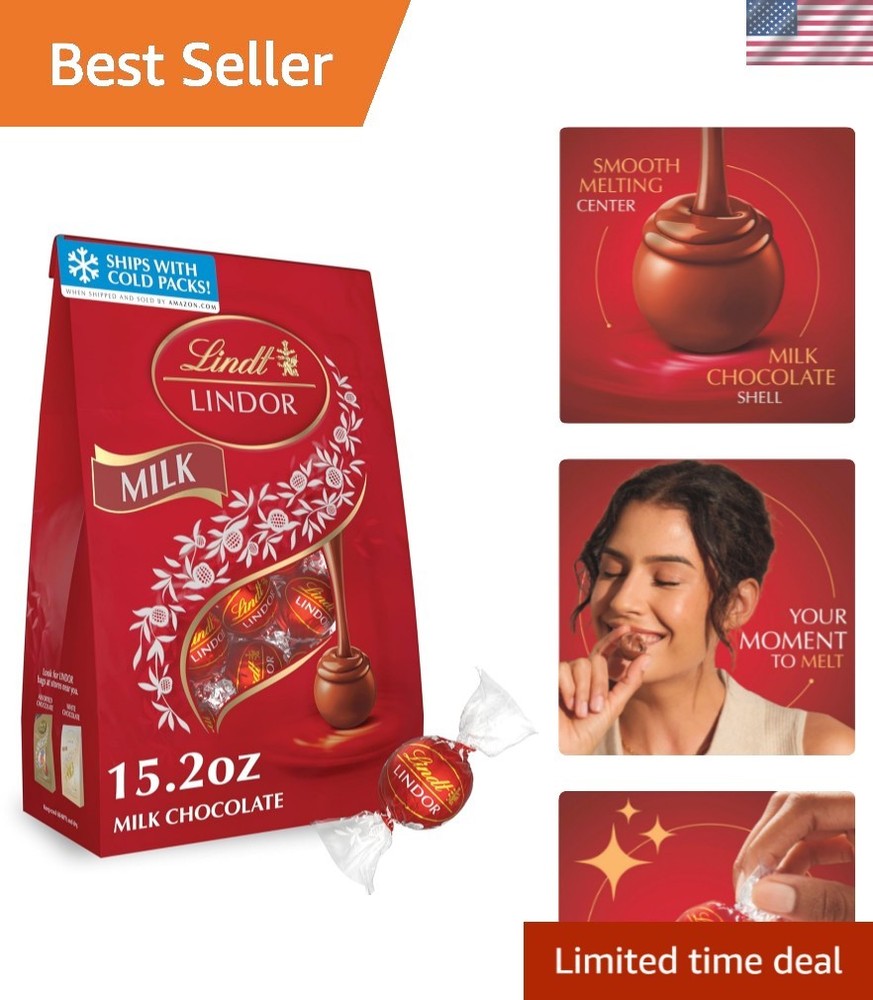 Luxurious LINDOR Milk Chocolate Truffles – Perfect 15.2 oz Gift for Any Occasion