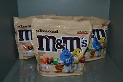(4) M&M’S Almond Milk Chocolate Candy, 15 oz Family Size Bags, BB 02/2027