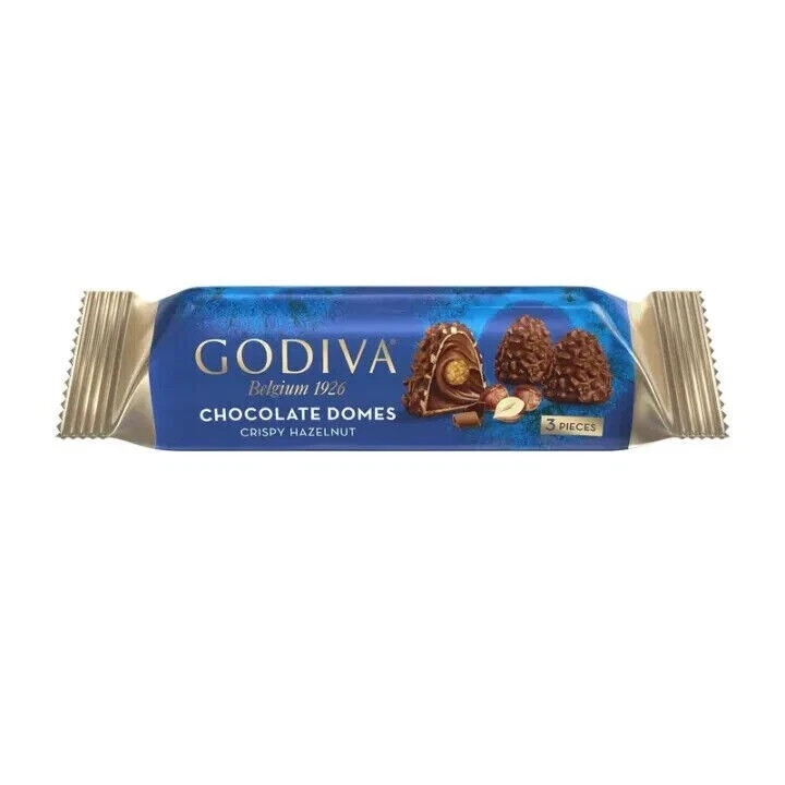 Godiva Domes Crispy Hazelnut 3Pcs – 30g FREE SHIPPING WORLD WIDE