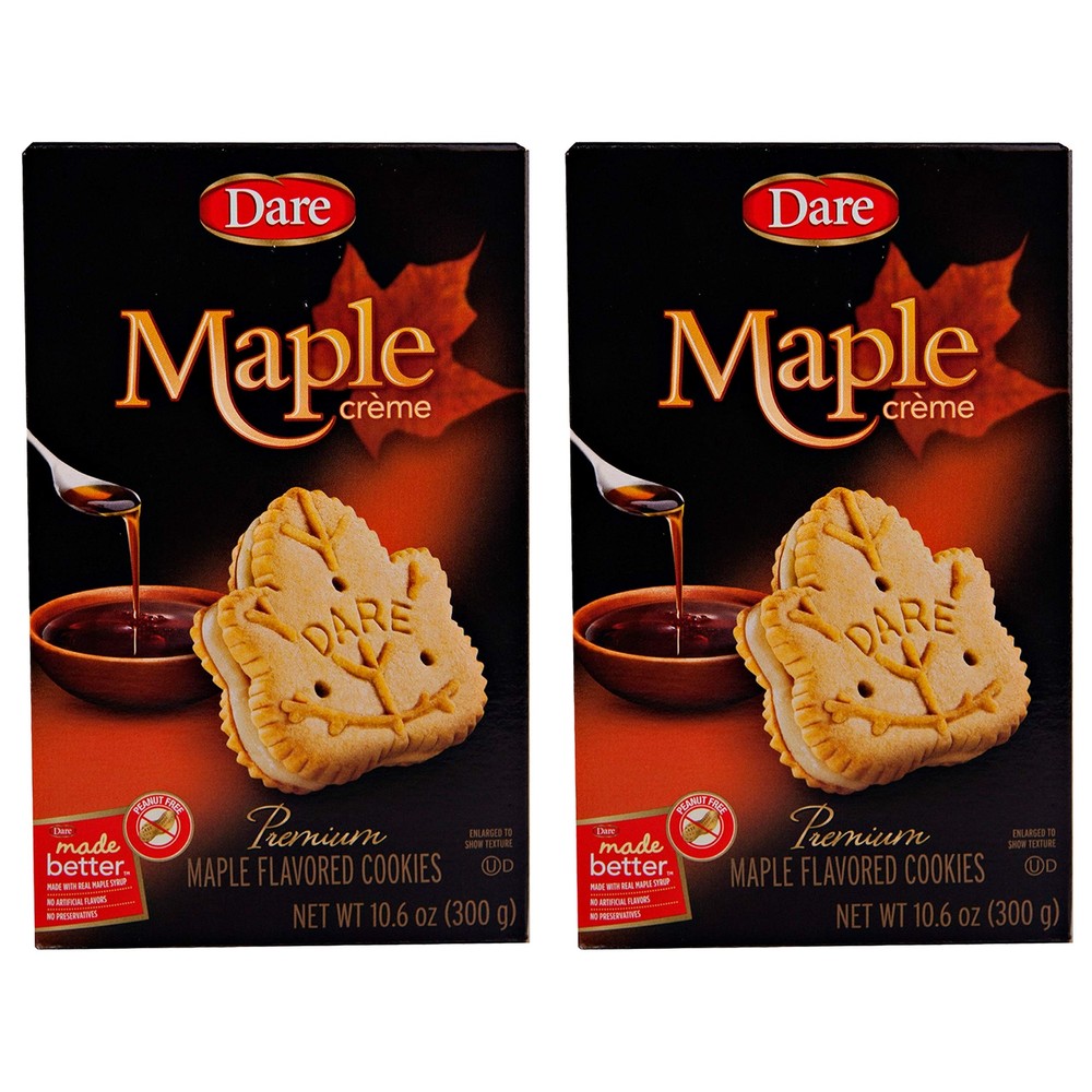 Dare Maple Creme Sandwich Cookies Pack of 2 Made with Real Maple Syrup