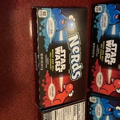 Lot # 4 Rare Large Star Wars Nerds Candy 40X Theater Box Total Exp 09/2021 Bag