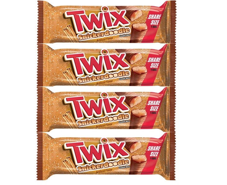 4x Packs TWIX Snickerdoodle Cookie Chocolate Candy Bars Sharing Size – 2.82oz