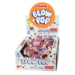 Charms Blow Pop Lollipops – Individually Wrapped 48 Count (Pack of 1), Red