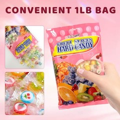 Lucky Boys Fruit Slices Candy Hard Bulk 1 lb Bag of Individually 1