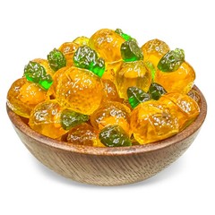 Orange Fruit Filled Gummy Candy | Soft Chewy Citrus Sweet Treat | Free Ship