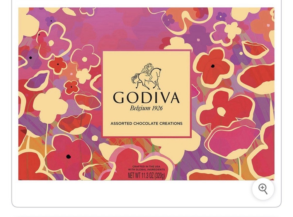 Godiva Premium Assortment 27 Chocolates Limited Edition Spring Gift Box 11.3 Oz