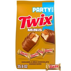 Twix Caramel Minis Size Chocolate Cookie Bar Candy Bag, 35.6 oz – PK of 2