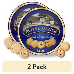 (2 pack) Royal Dansk Danish Butter Cookies, Premium Assorted Cookies 12 oz