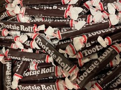 Tootsie Rolls Long Twist Chocolate 4 pound tootsie roll wrapped bulk candy FRESH