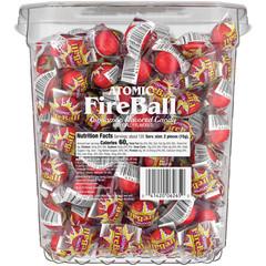 Wonka Atomic Fireball, Candy, Cinnamon Flavor, 240 Count (Pack of 1), Red